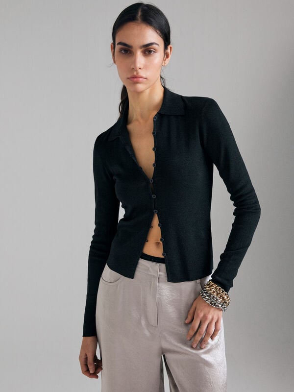 Cardigan con colletto - cardigan da donna | Sisley