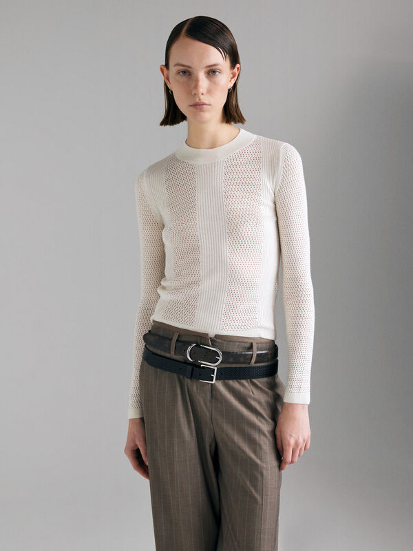Maglia lavorata - maglie girocollo da donna | Sisley