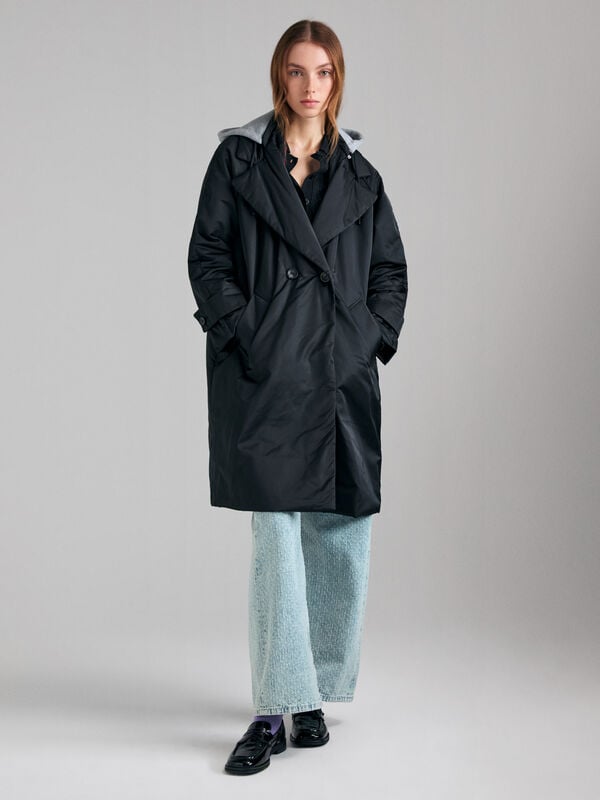 Cappotto imbottito con cappuccio - piumini e giacche imbottite da donna | Sisley