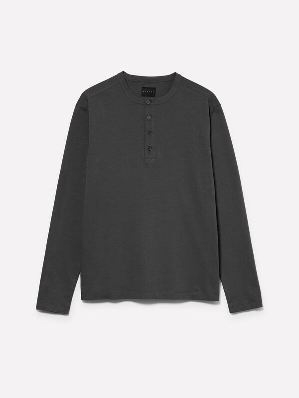 T-shirt serafino - t-shirt a manica lunga da uomo | Sisley