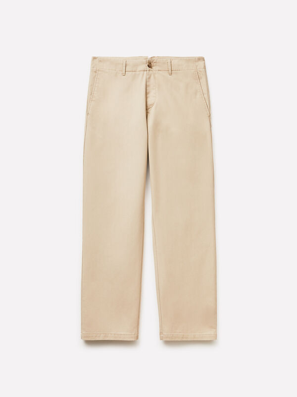 Pantaloni chino tinta unita - pantaloni chino da uomo | Sisley