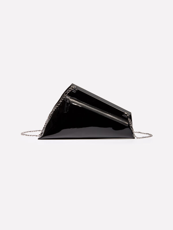 Clutch asimmetrica verniciata - borse a tracolla e a spalla da donna | Sisley
